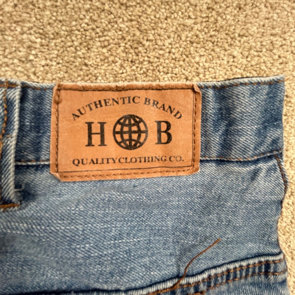 Harbor Bay‎ Mens Blue Denim Shorts Size 48 Continuous Comfort Waistband Stretch - Picture 6 of 8